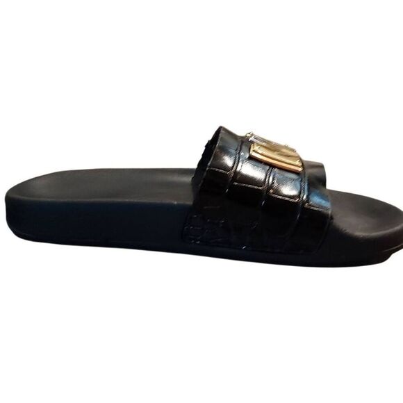 Michael Kors Black Slides | Women’s Size 10 | Luxe Designer - Picture 2 of 6